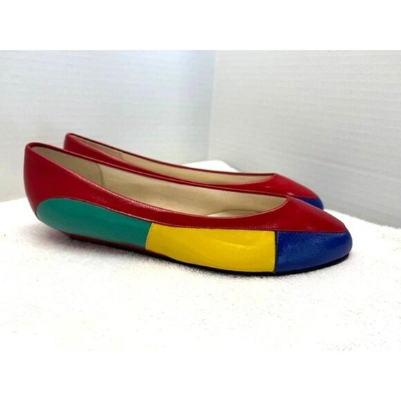 Source Unknown Women's Red and Blue Loafers - Picture 1 of 4
